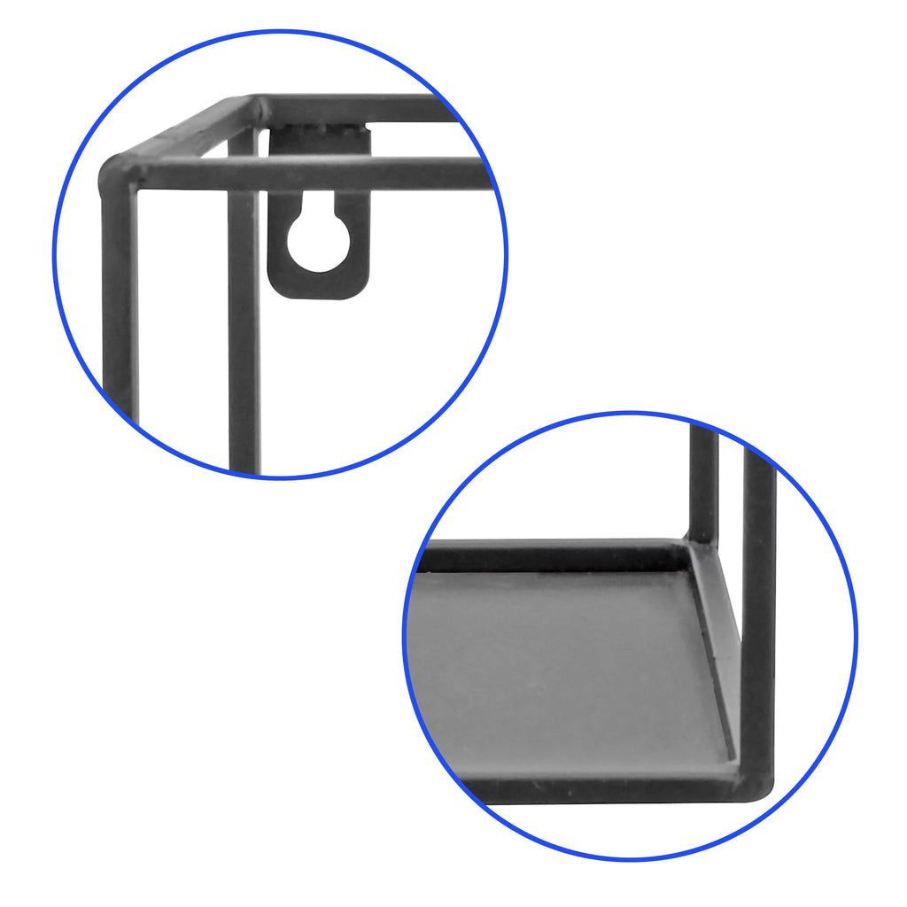 Wire Cube Shelf Set of 3 Shelves Black V156318
