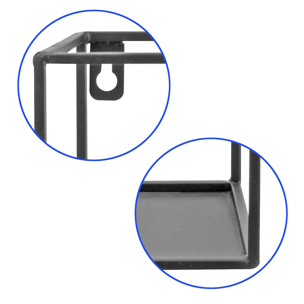 Wire Cube Shelf Set of 3 Shelves Black V156318