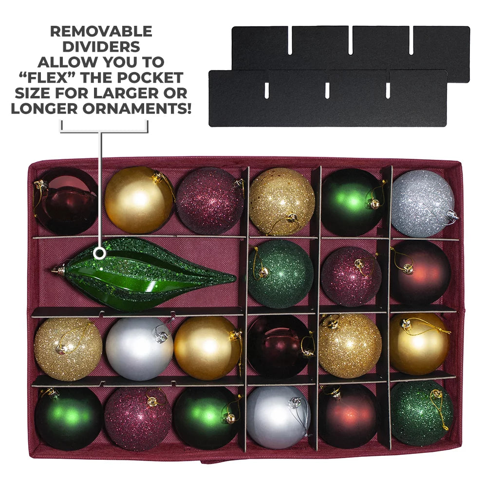 Christmas Ornament Storage Box with Pull-Out Drawers N22358