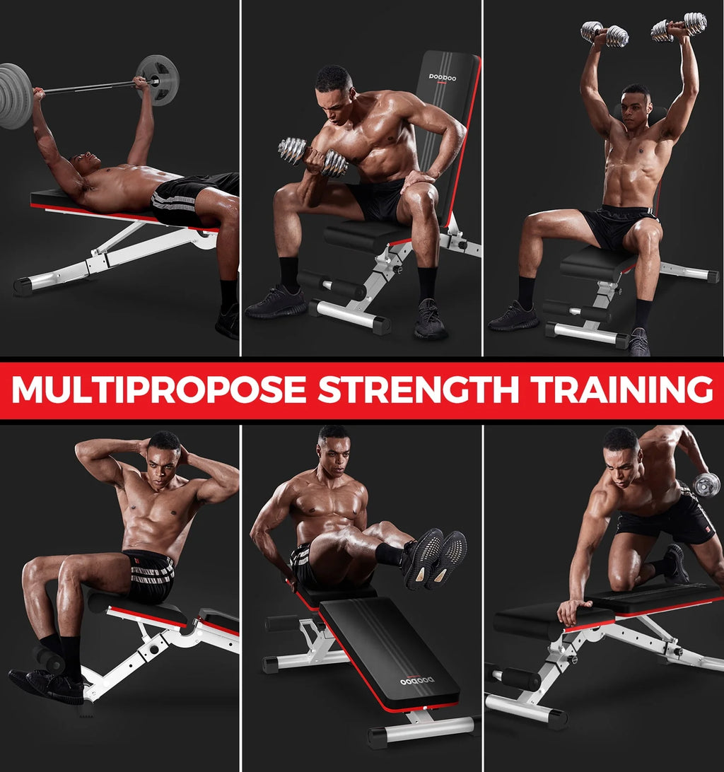Foldable Weight Bench 600 lbs 6 Incline Adjustable Z174439