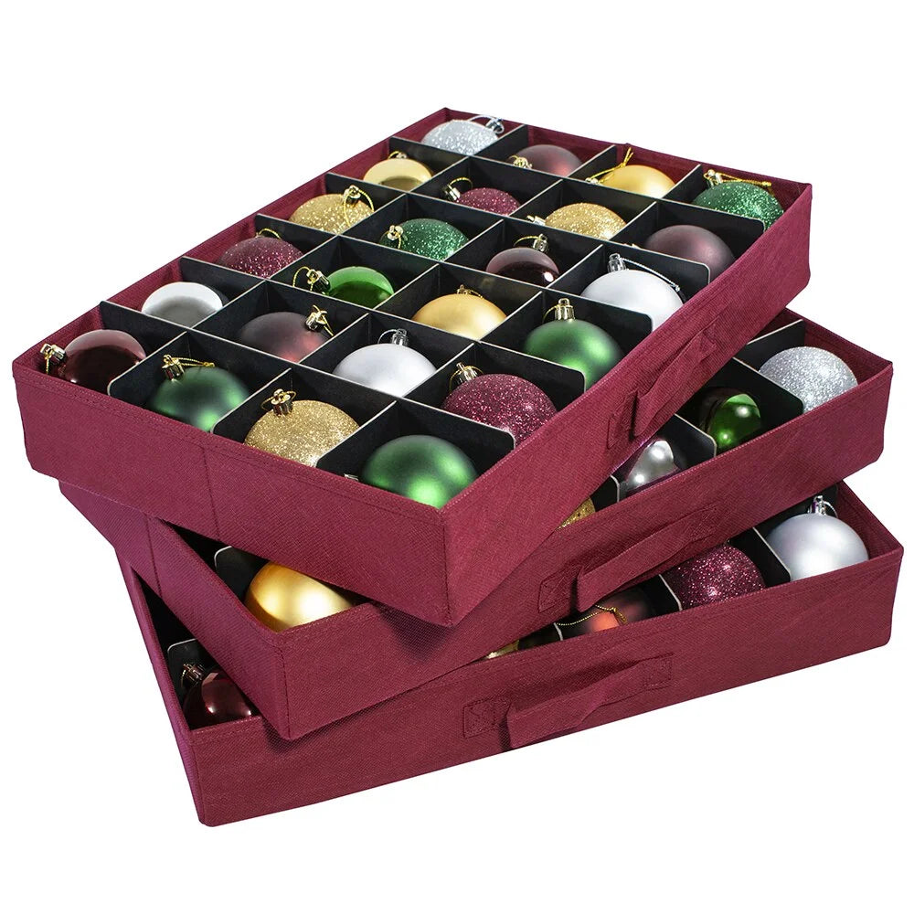 Christmas Ornament Storage Box with Pull-Out Drawers N22358