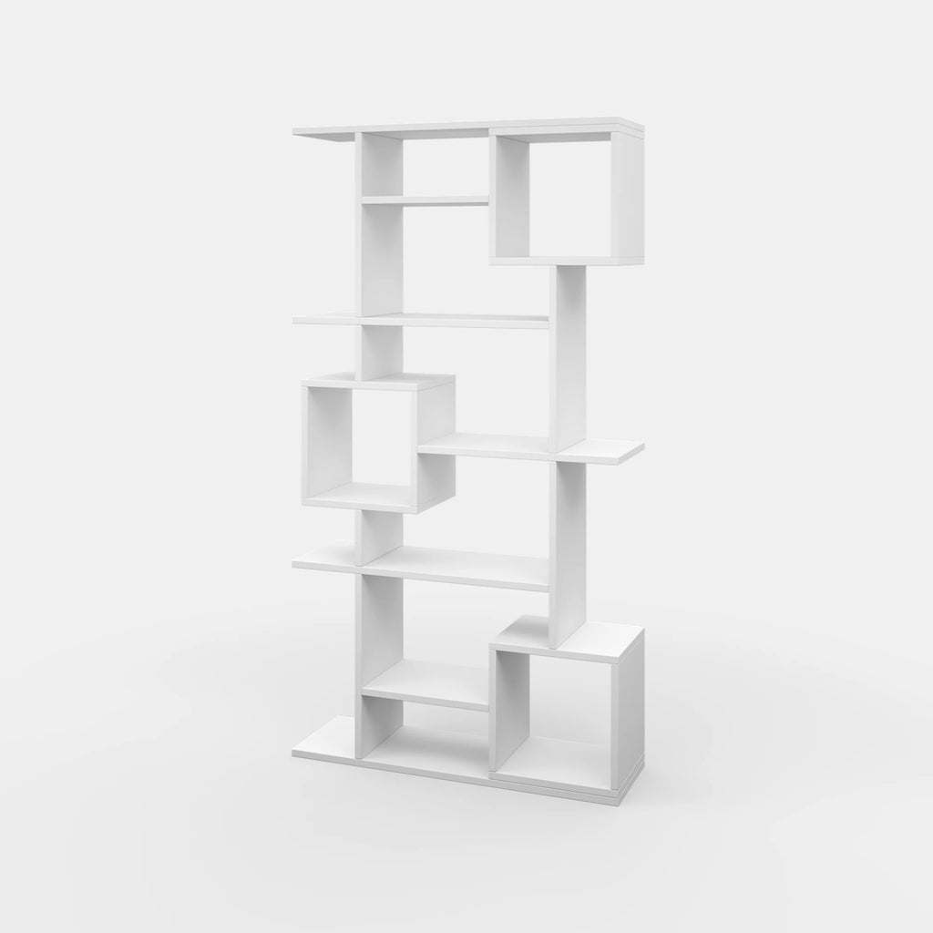 White Multiple Tier Open Shelf Bookcase Z6042