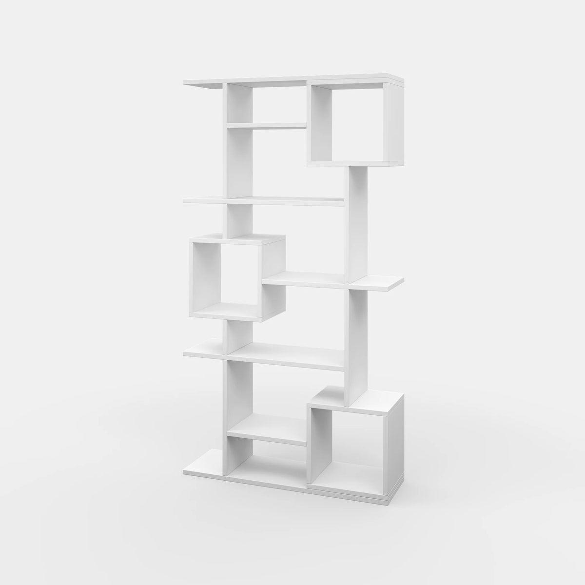 White Multiple Tier Open Shelf Bookcase Z6042