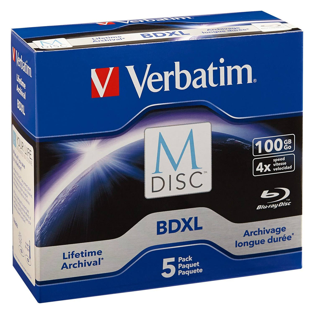 100GB 4X 5 Pack Jewel Case BDXL Disc C664262