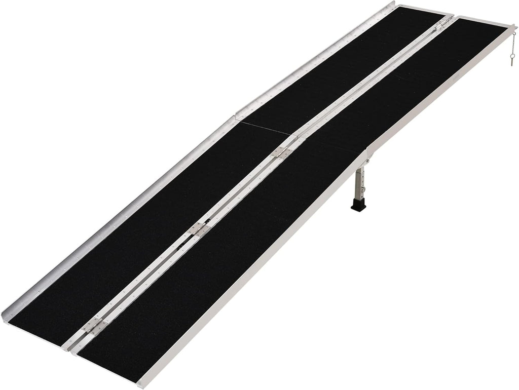 Aluminum Skidproof PVC Carpeted Folding Wheelchair Ramp Q72024