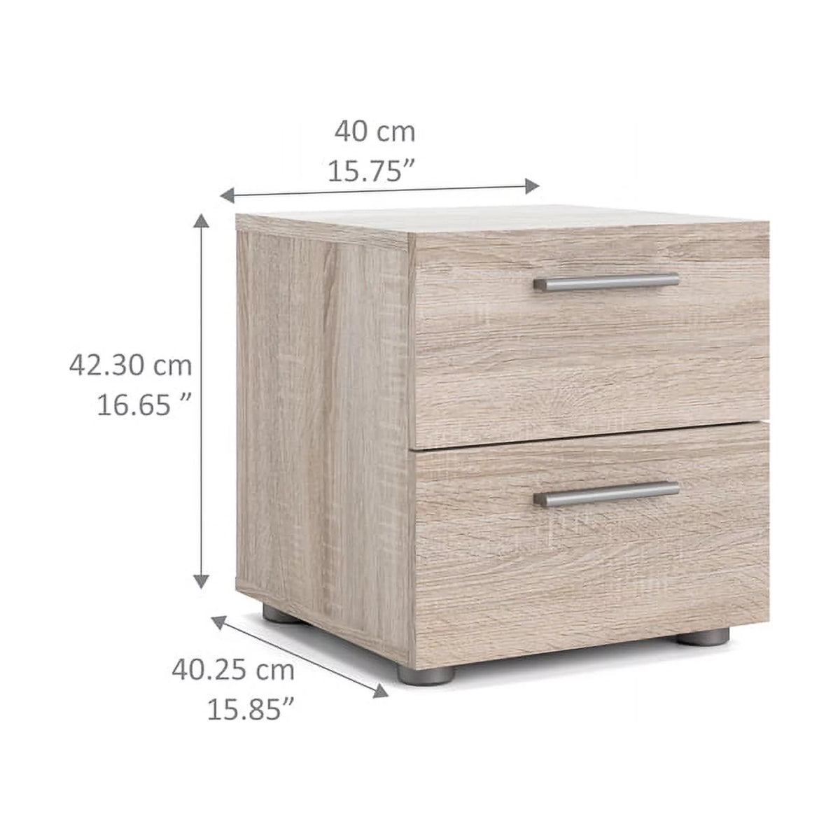 4 Drawer Chest and 2 Drawer Nightstand 2 Piece Set K438