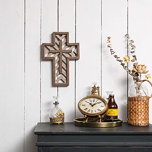 12 Inch Handmade Rustic Wooden Wall Cross Z1663