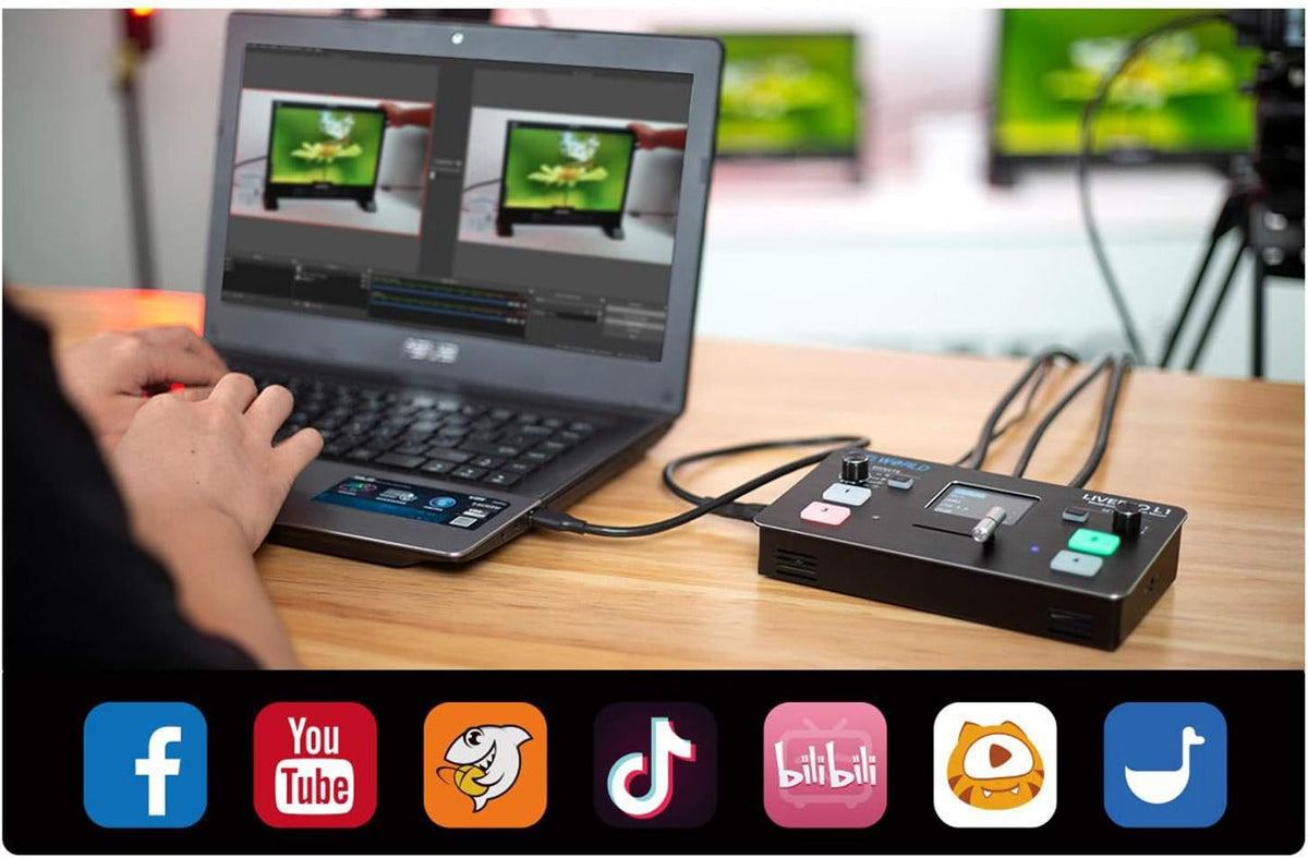 Multicamera Video Switcher with 2-Inch TFT Display 4 x HDMI inputs USB3.0 P8062