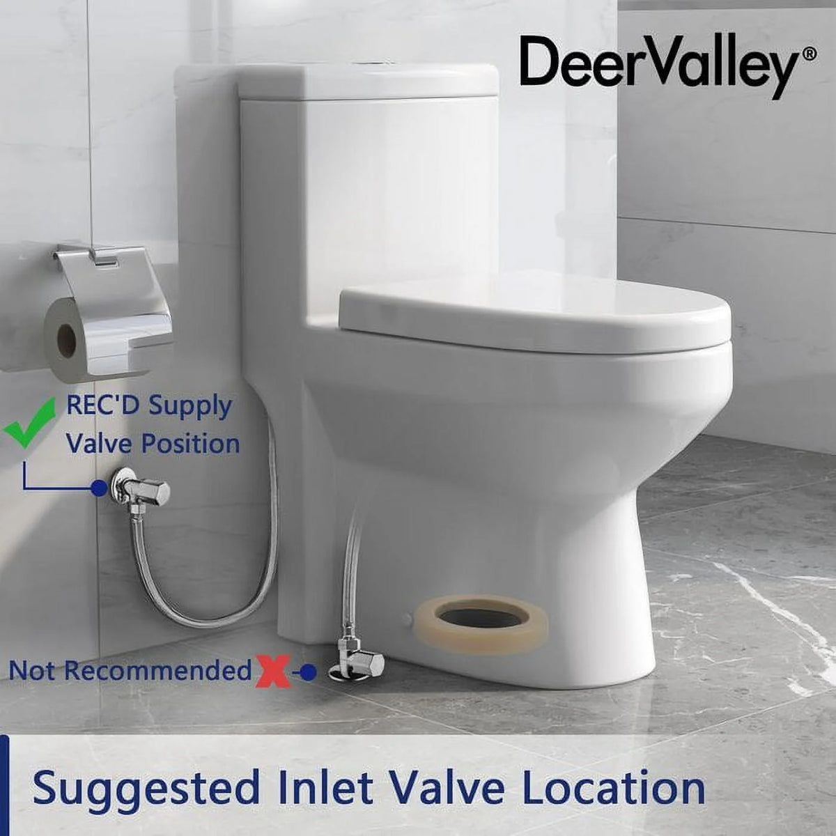 White Dual-Flush Elongated One-Piece Toilet L3995