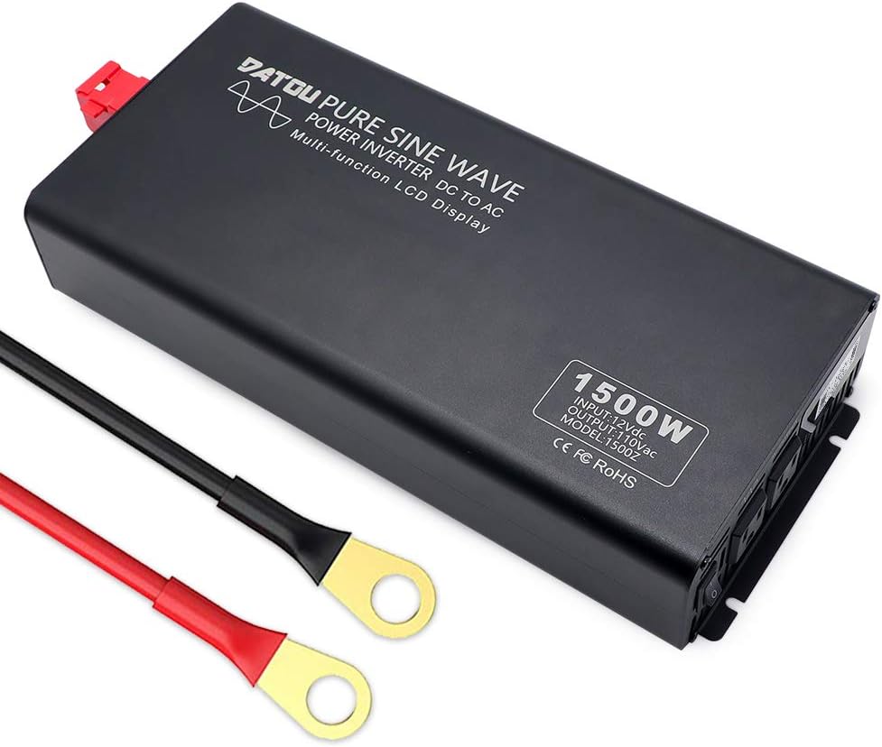 Pure Sine Wave Power Inverter 1000W/2000W Peak DC 12V to 110V AC D5181