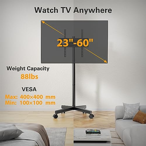 Rolling TV Stand for 23-60 Inch TVs with Locking Wheels P814528