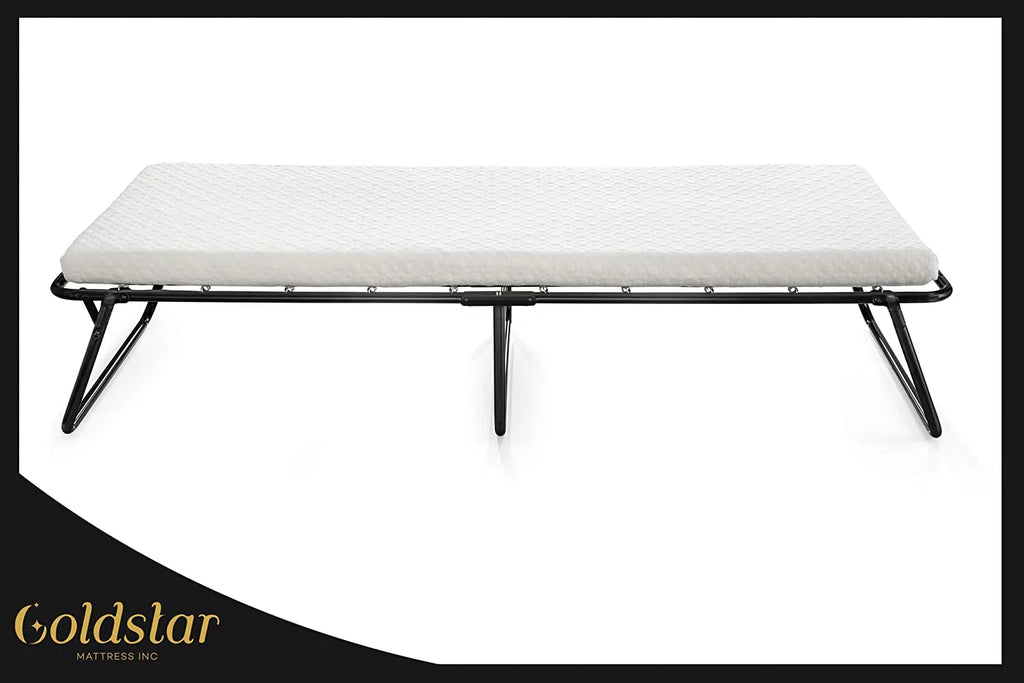 Folding Bed Cot with Memory Foam Mattress 31 inch B201
