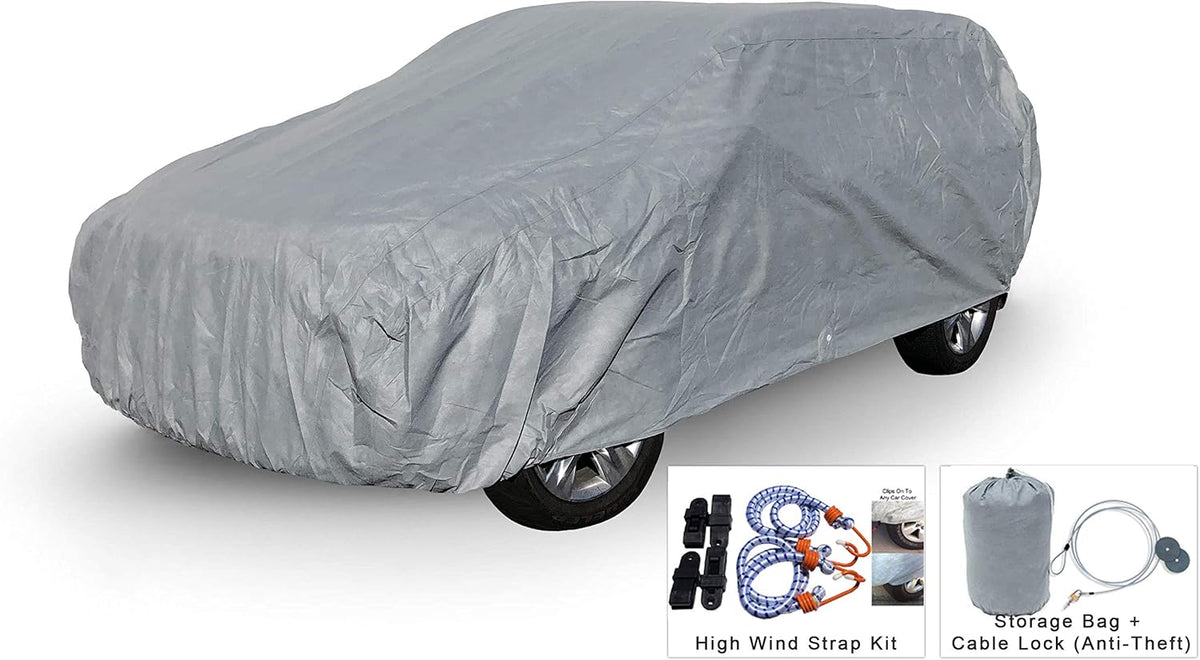 Weatherproof SUV Cover with Cable Lock, Bag & Wind Straps J8532
