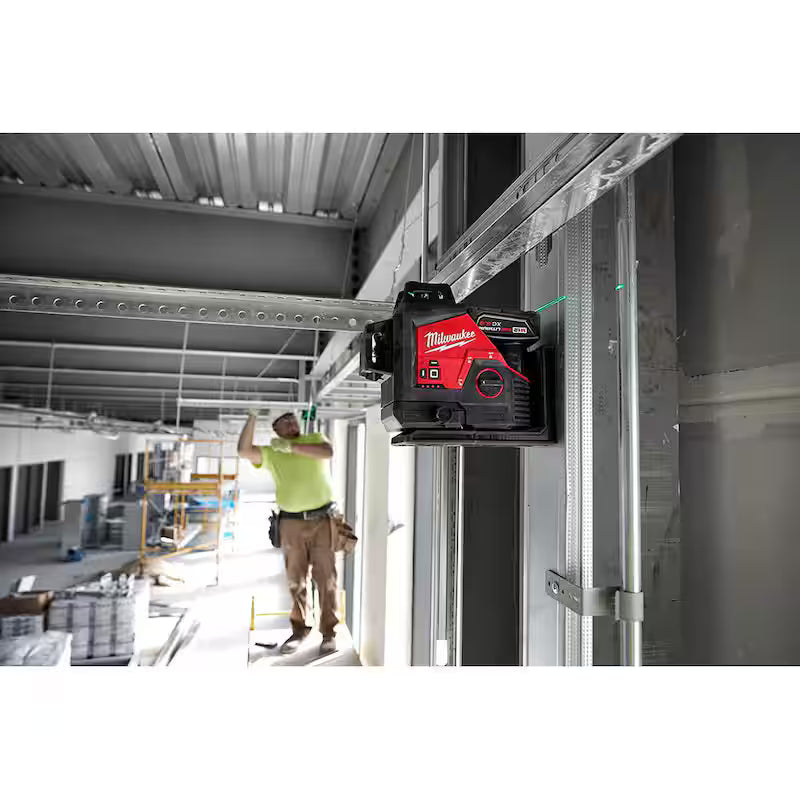 12-Volt Cordless Green 3-Plane Laser Level Kit with 4.0 Ah Battery D60920
