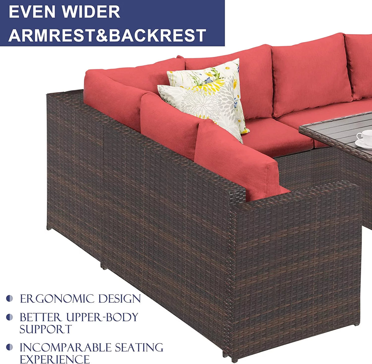 7 Piece All Weather Wicker Outdoor Conversation Set X93125