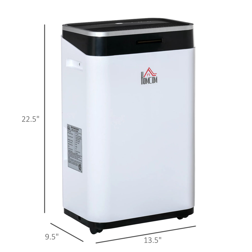 Portable Electric Dehumidifier with 14 Pint Tank, White U507216
