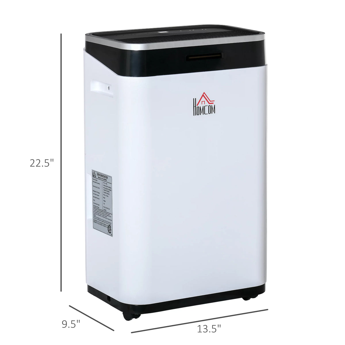 Portable Electric Dehumidifier with 14 Pint Tank, White U507216