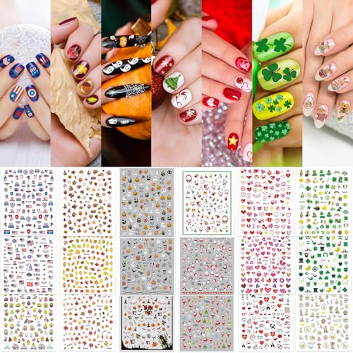 Fall Nail Art Stickers Self-Adhesive Nail Decals K2084