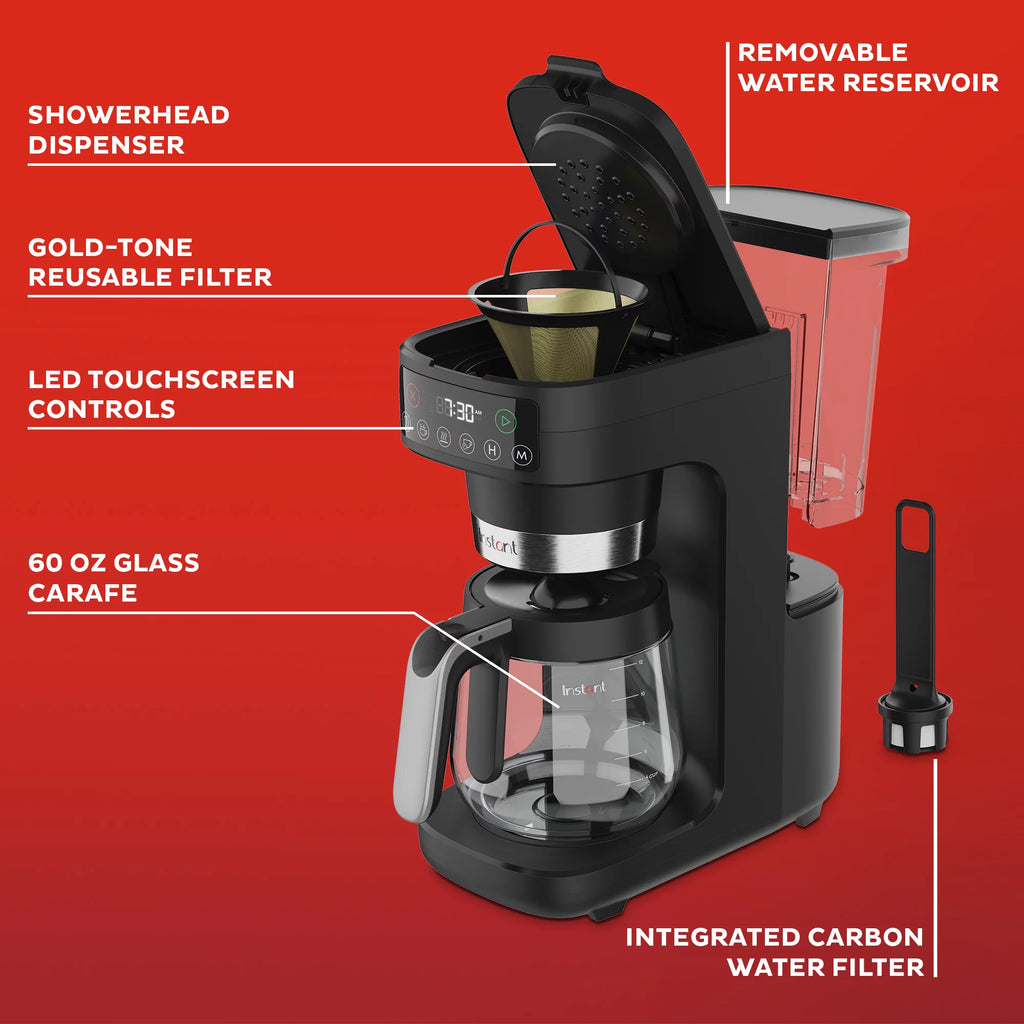 12 Cup Drip Coffee Maker with Warming Plate, Black D326902
