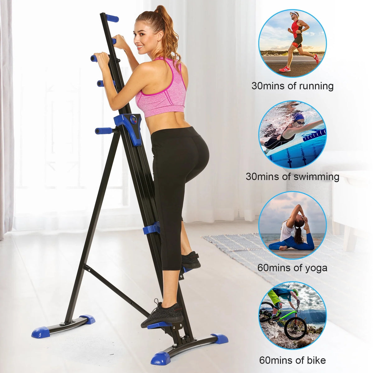 Vertical Climber and Folding Stair Stepper Machine J3749