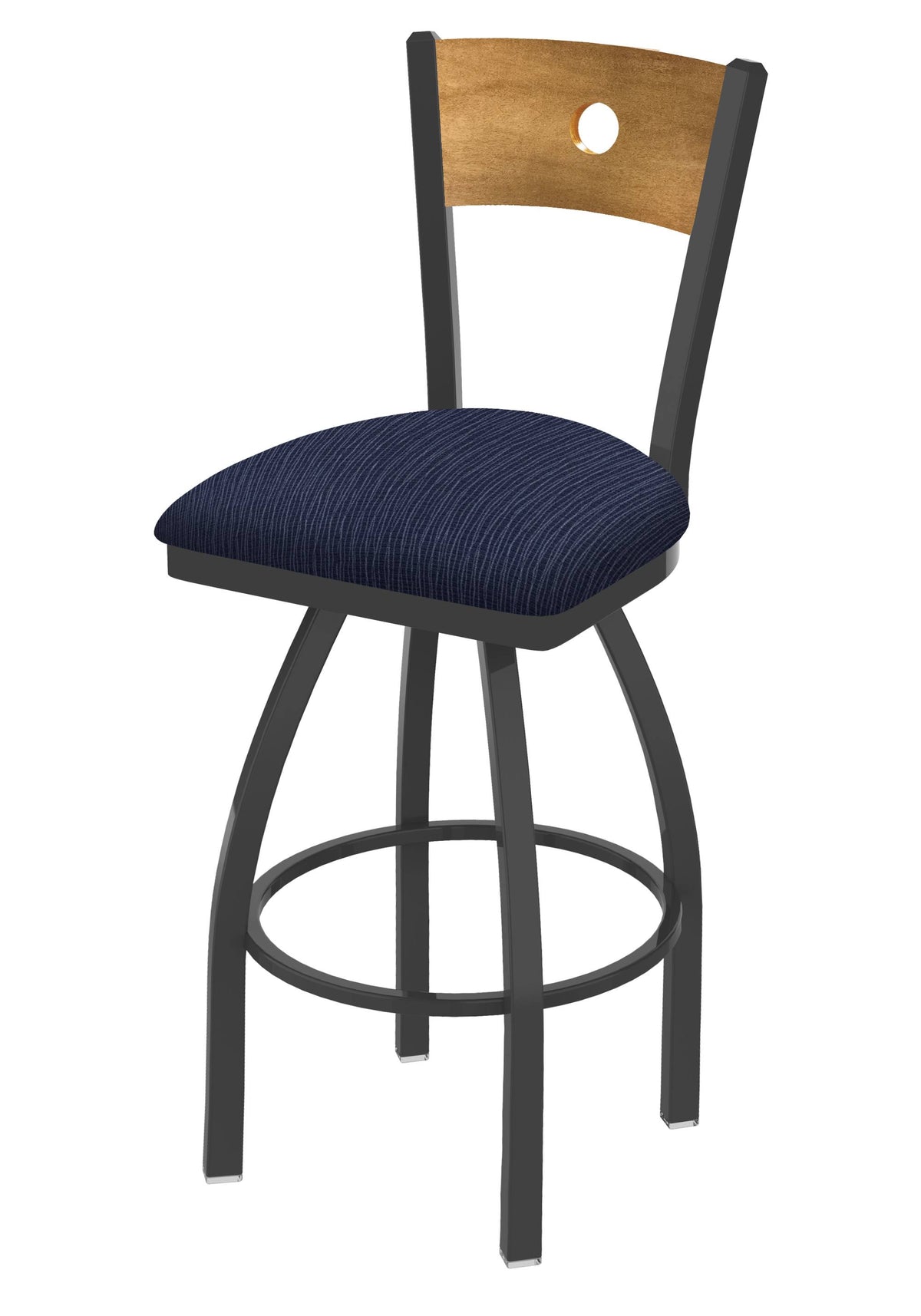 Swivel Counter Stool with Pewter Finish I401303