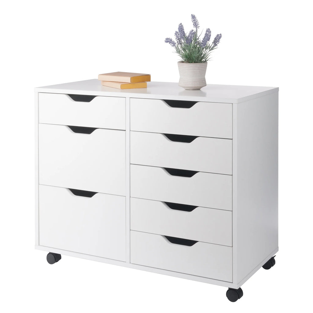White Wood Storage Cabinet G7907