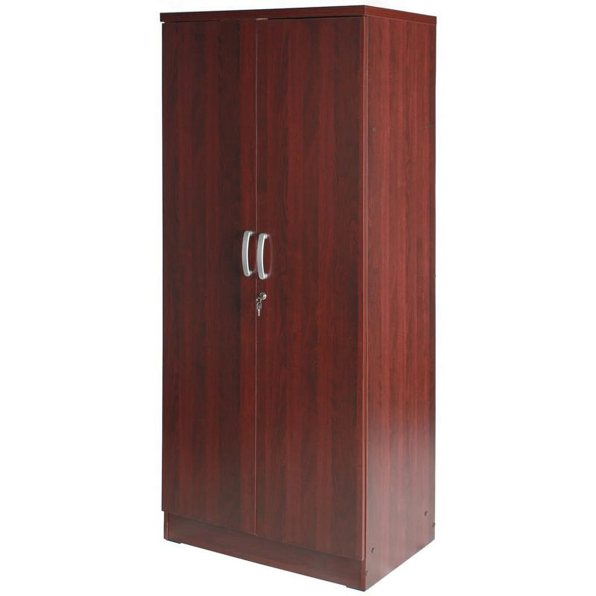 Queen Bed and Armoire Wardrobe Cabinet Set S76442