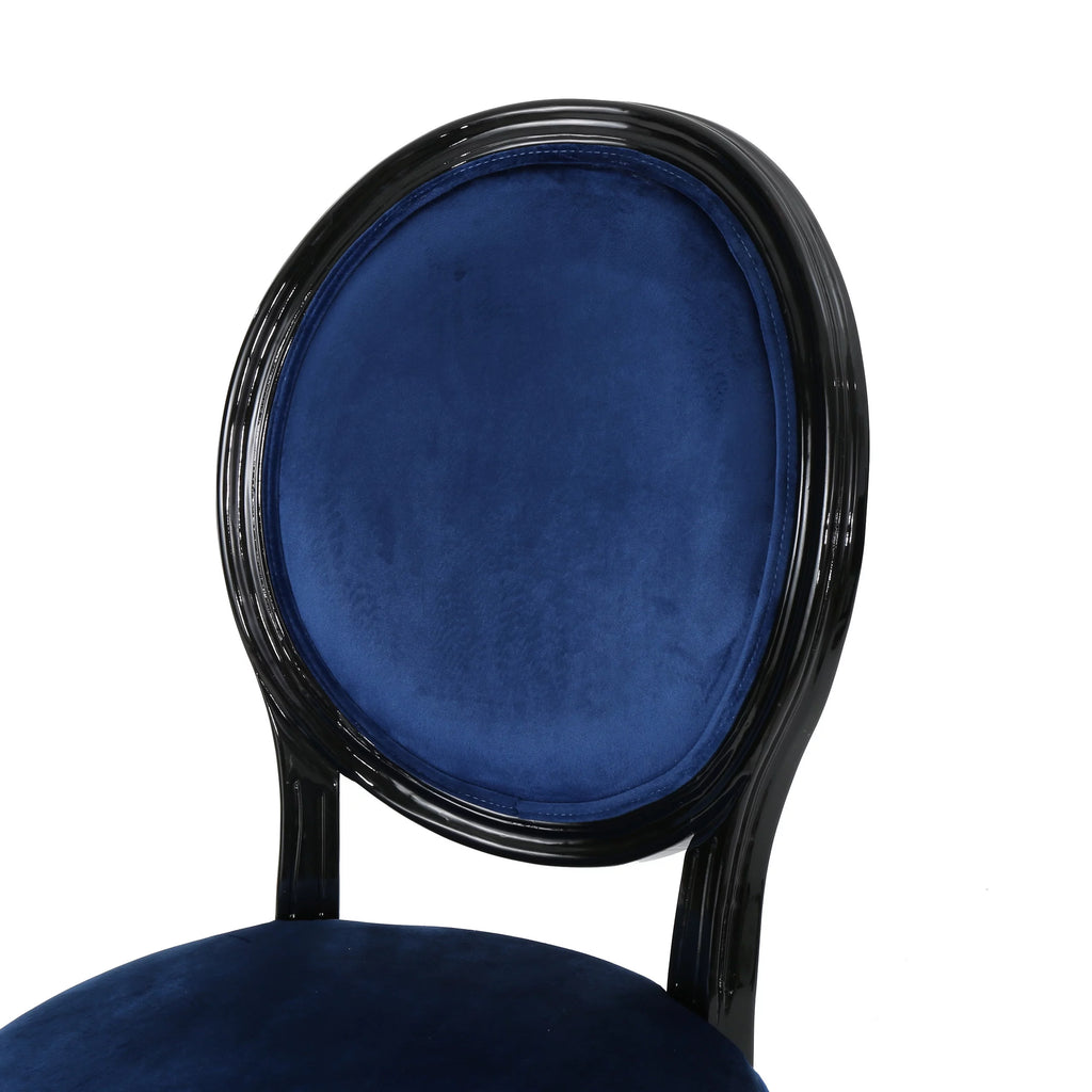 Velvet Dining Chairs Set of 4 Navy Blue N8846