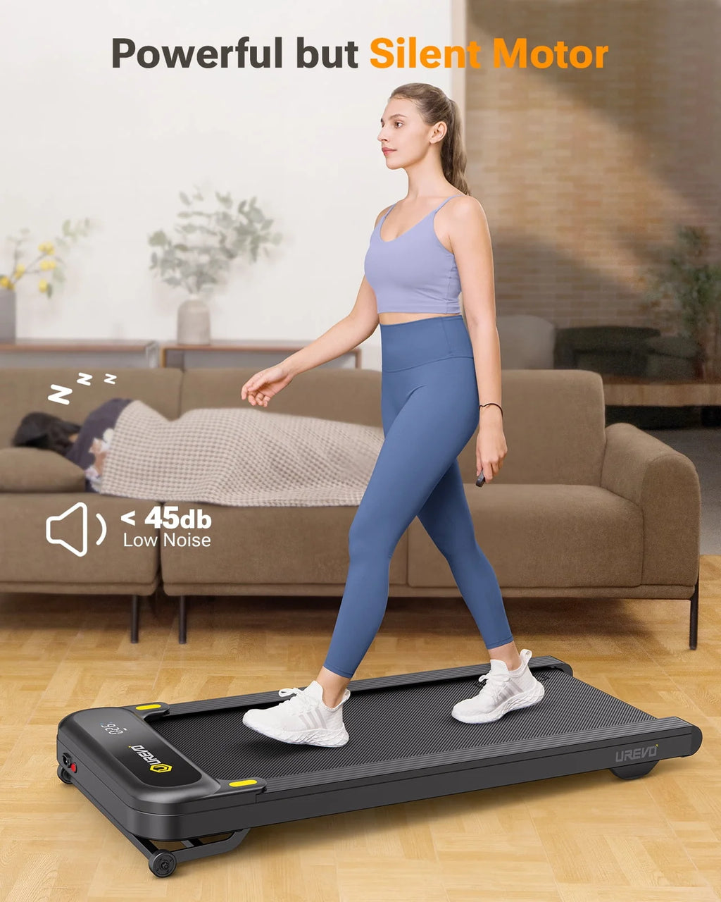 2 in 1 Under Desk Treadmill with Remote Control W818