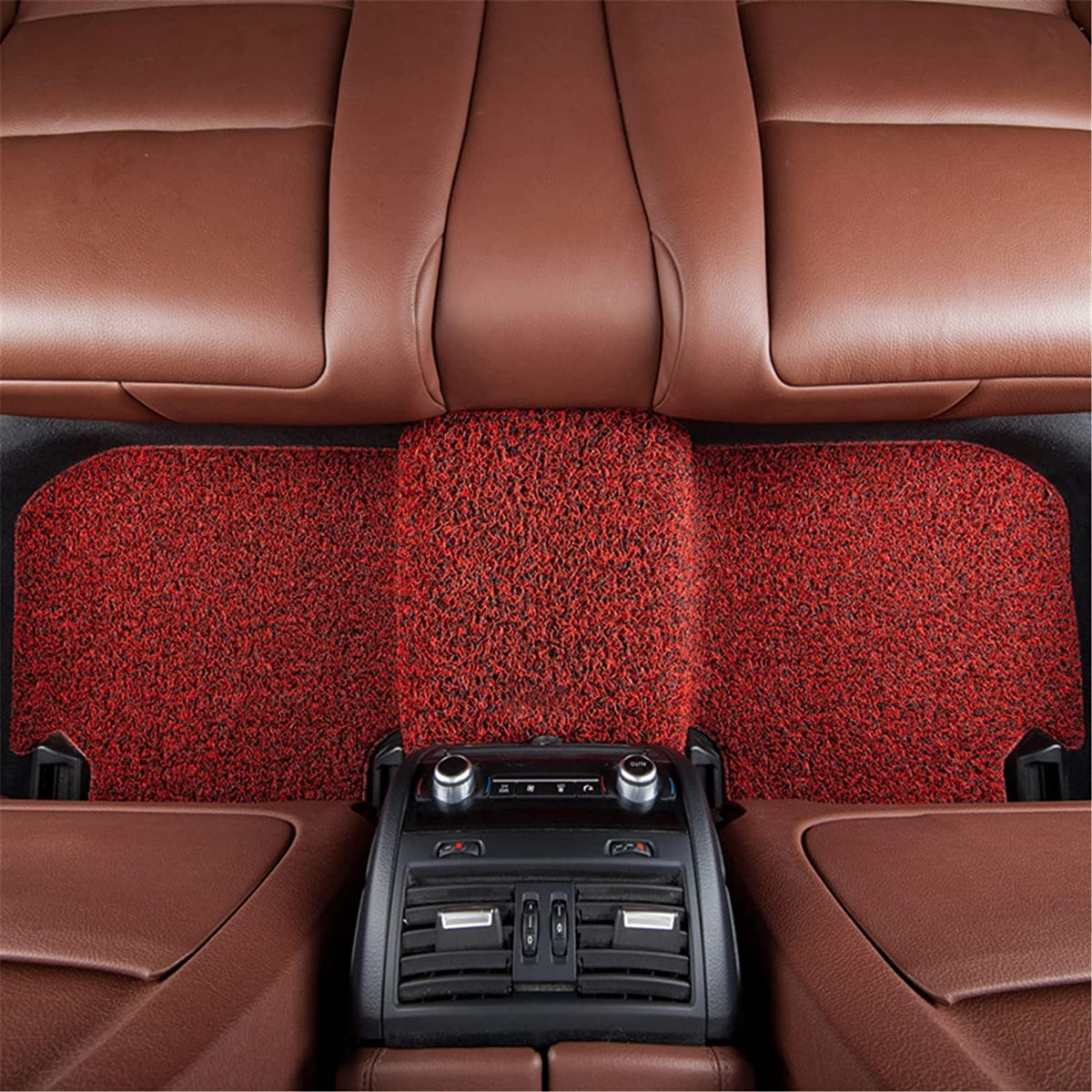 Black Red 3 Piece Rubber Car Floor Mats X968751