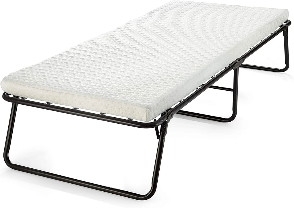 Folding Bed Cot with Memory Foam Mattress 31 inch B201