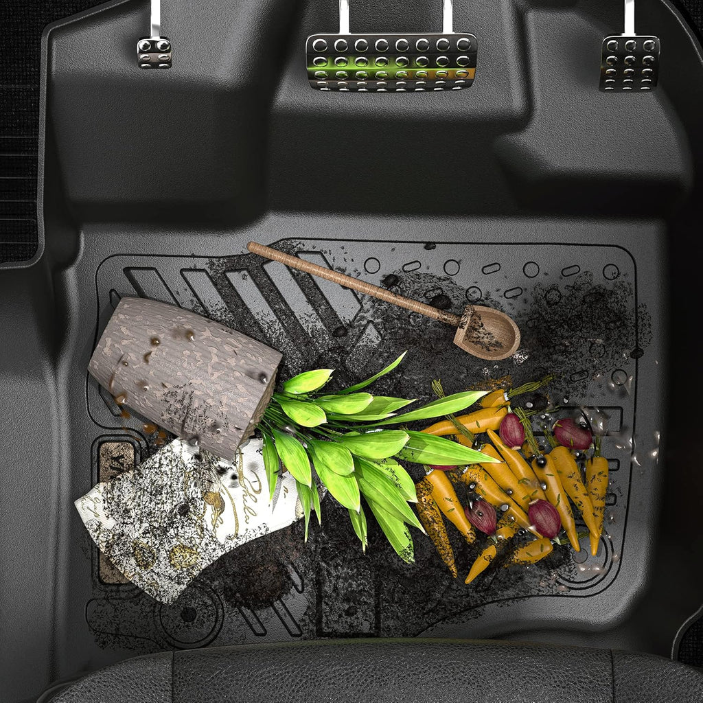 Black TPE Floor Mats 1st & 2nd Row T1259