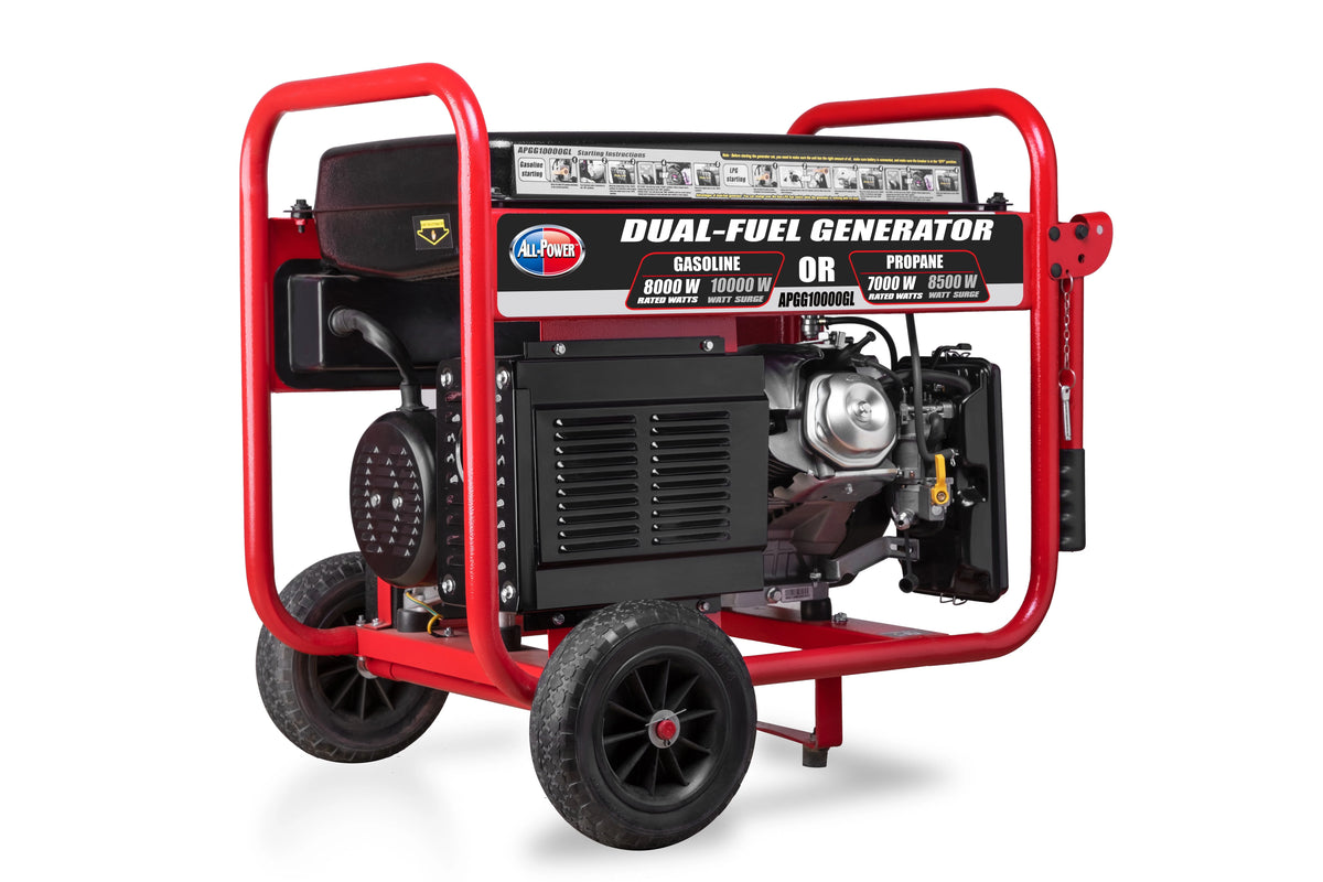 10000 Watt Dual Fuel Portable Generator with Electric Start I207