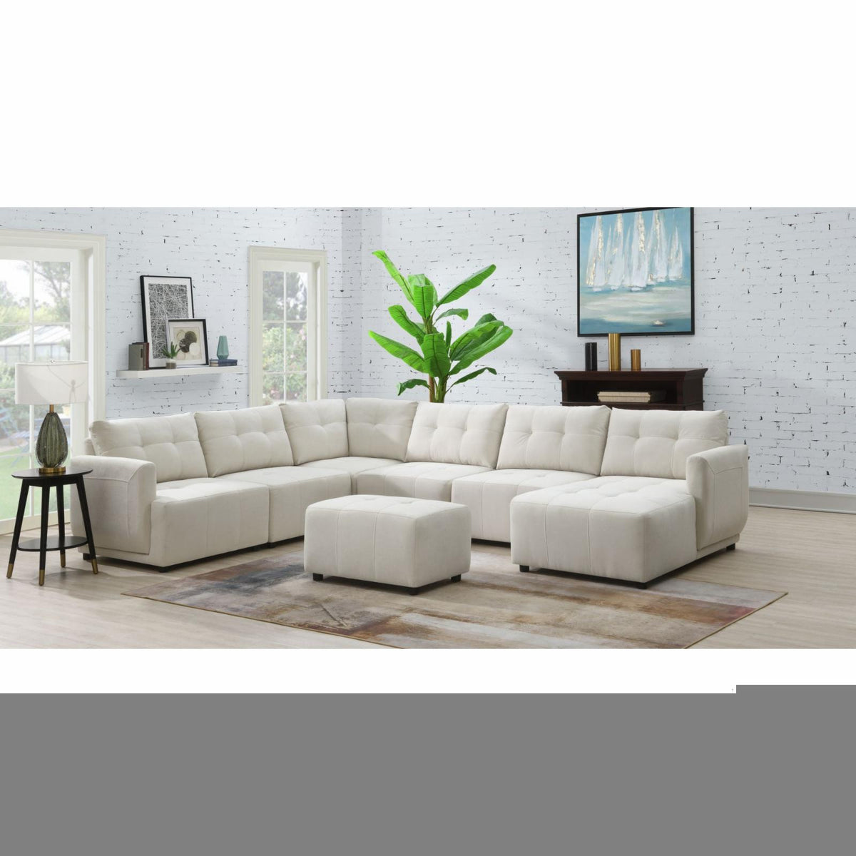 Charcoal Left Hand Facing Chair with Pillow H295339