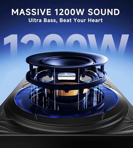 1200W Slim Underseat Car Subwoofer and Amp Package with Ambient Light A96684