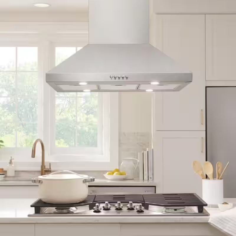 30 in. 350CFM Convertible Pyramid Range Hood in Stainless Steel T78415