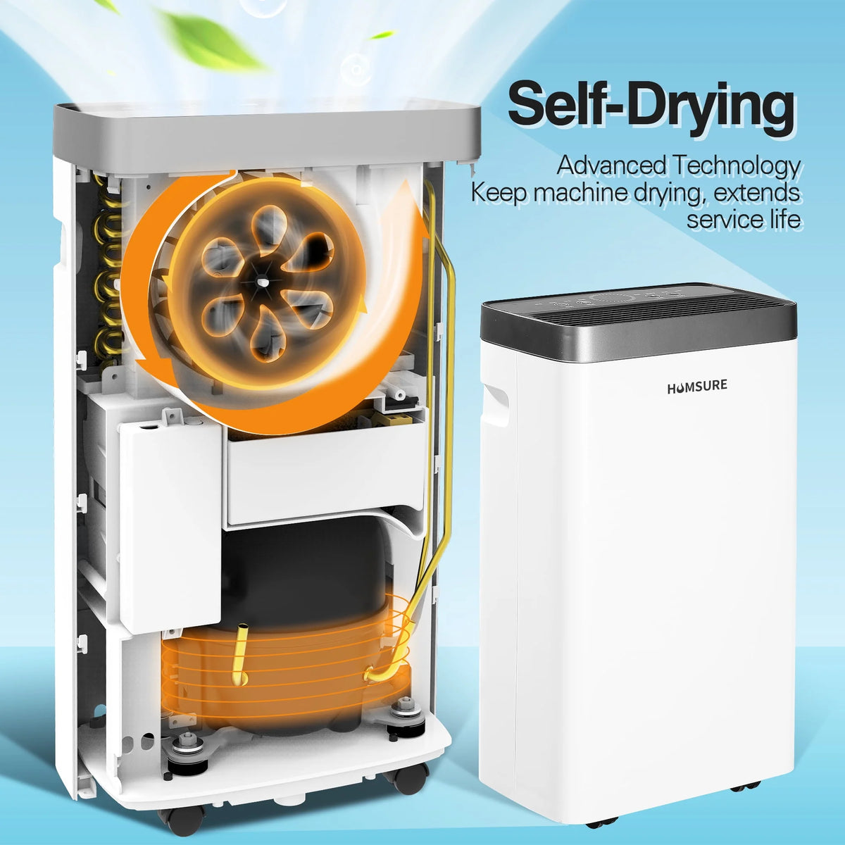 22 Pints Portable Dehumidifier with Drain Hose B479