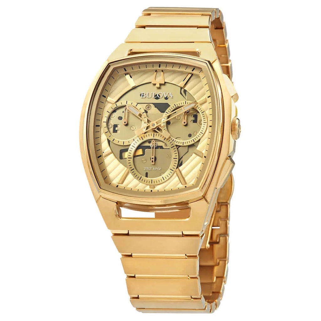 Champagne Dial Chronograph Quartz Men's Watch Q998