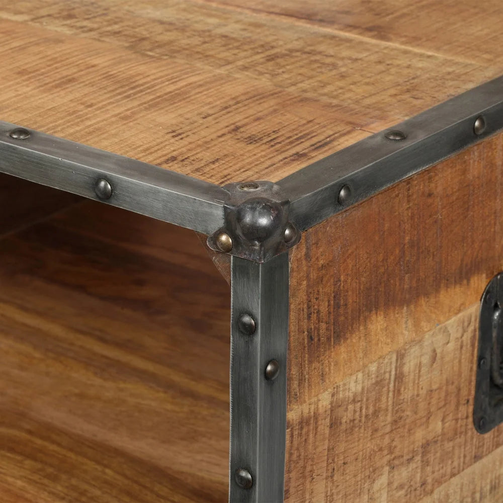 Solid Wood Coffee Table Rustic Oak J311627