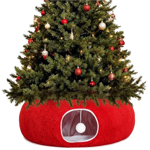 Soft Plush Cat Tunnel Bed with Central Mat F62597