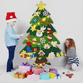 Felt Christmas Tree with 32 Ornaments and LED Lights E77941