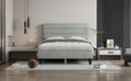 Full Size Bed Frame Light Gray P390692