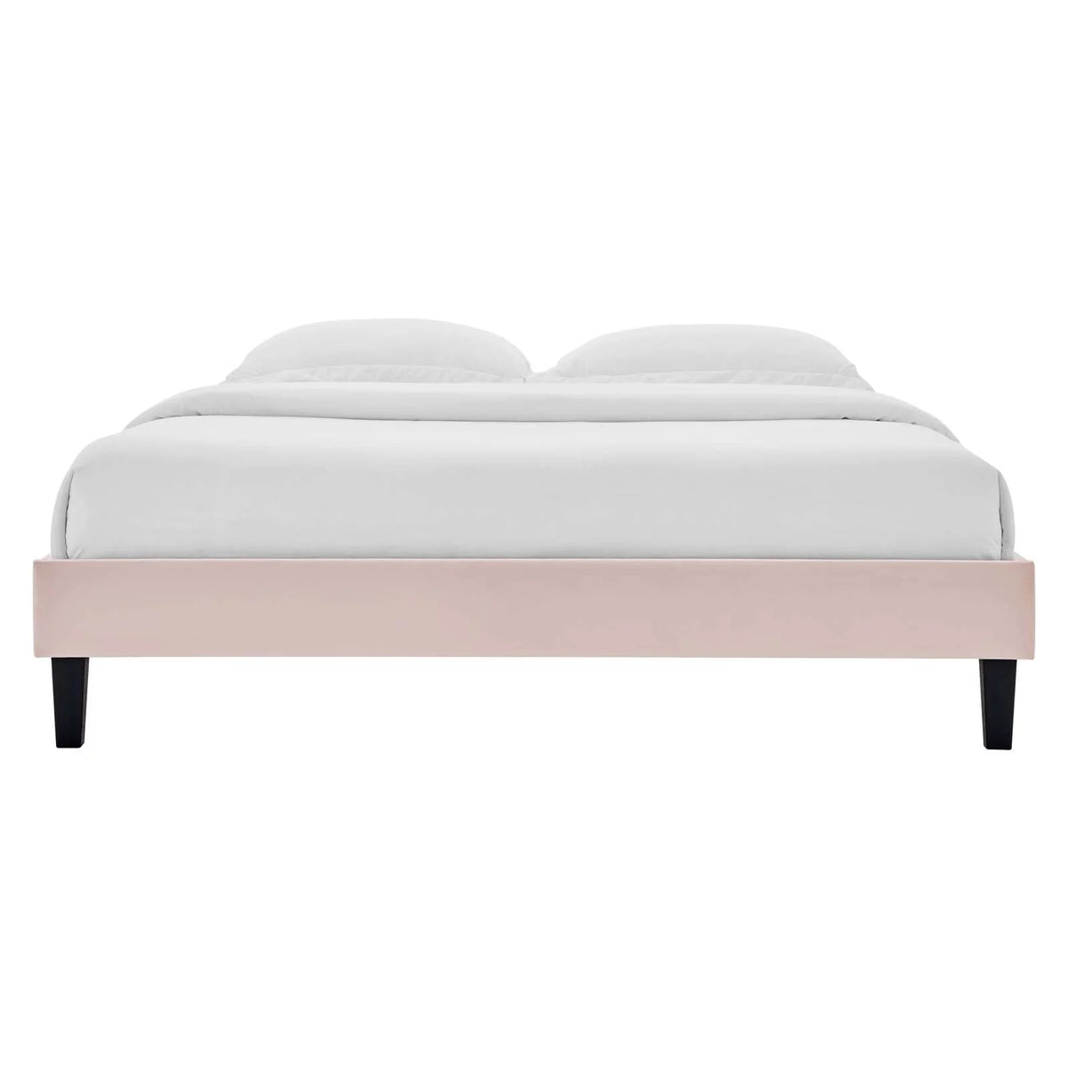 Queen Size Velvet Platform Bed Frame Q6092