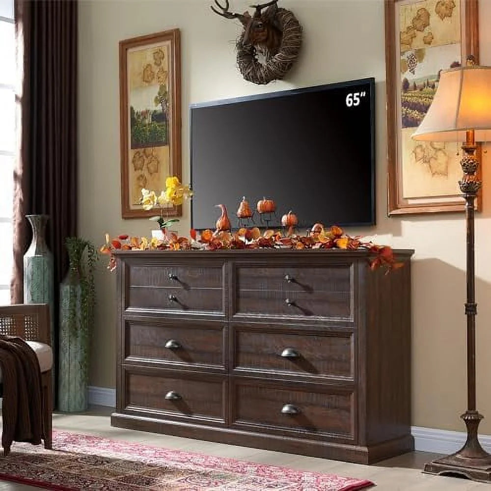 6 Drawer Wood Dresser G46779