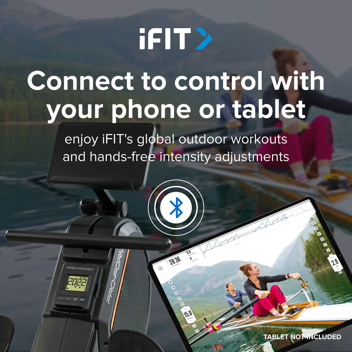 Rower with LCD Display and Tablet Holder H97046
