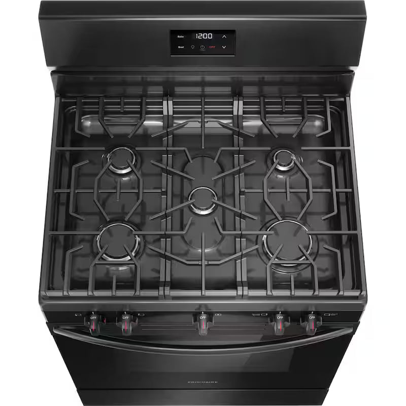 5 Burner Freestanding Gas Range in Black Z645498