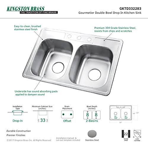 Double Bowl Self Rimming Sink D807