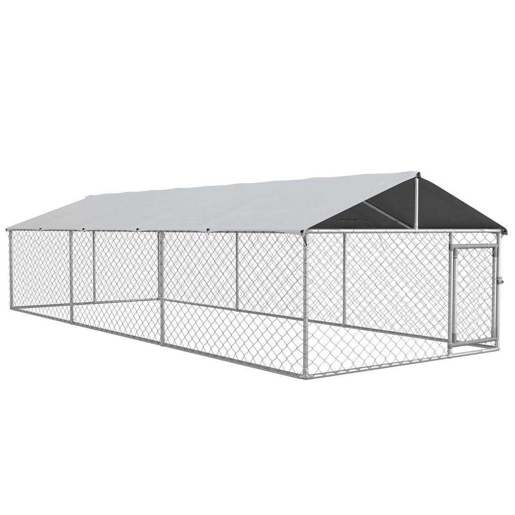 Large Outdoor Dog Kennel with Waterproof UV Resistant Roof Z284