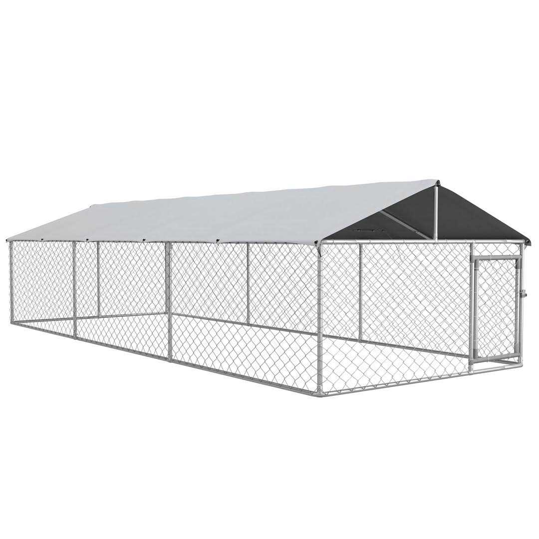 Large Outdoor Dog Kennel with Waterproof UV Resistant Roof Z284