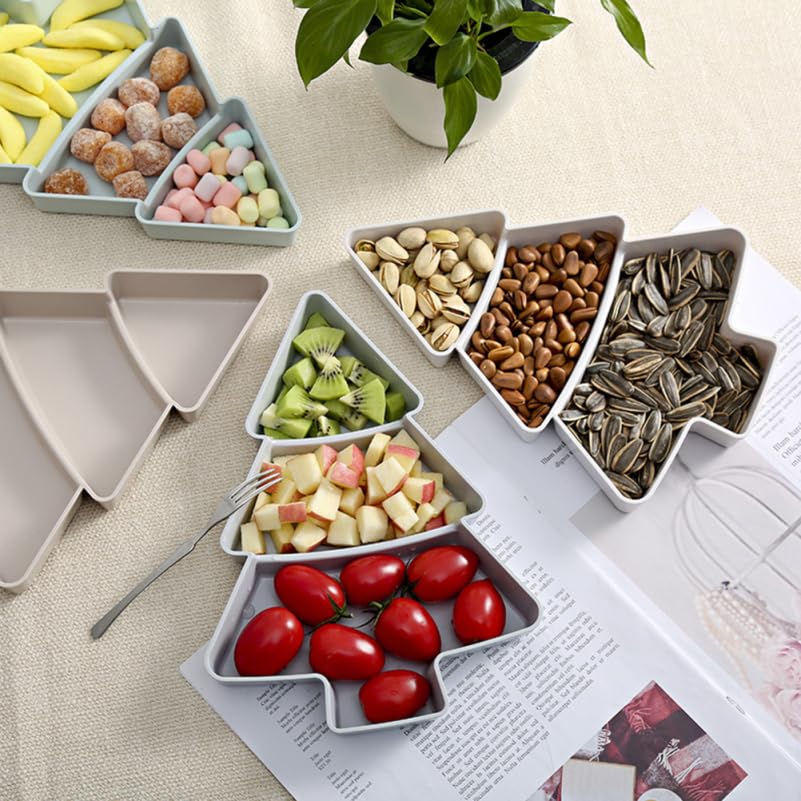2pcs Tree Shaped Plastic Serving Tray B785